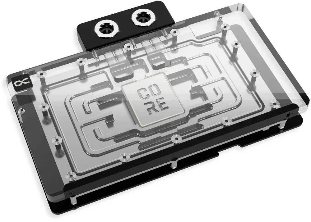„Alphacool Core GeForce RTX 5090 Epic-X GPU“ vandens blokas, ARGB, su galine plokšte - akrilas