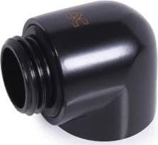 „Alphacool“ jungties adapteris 90 laipsnių G1/4 colio kištukas į G1/4 colio kištuką, juodas