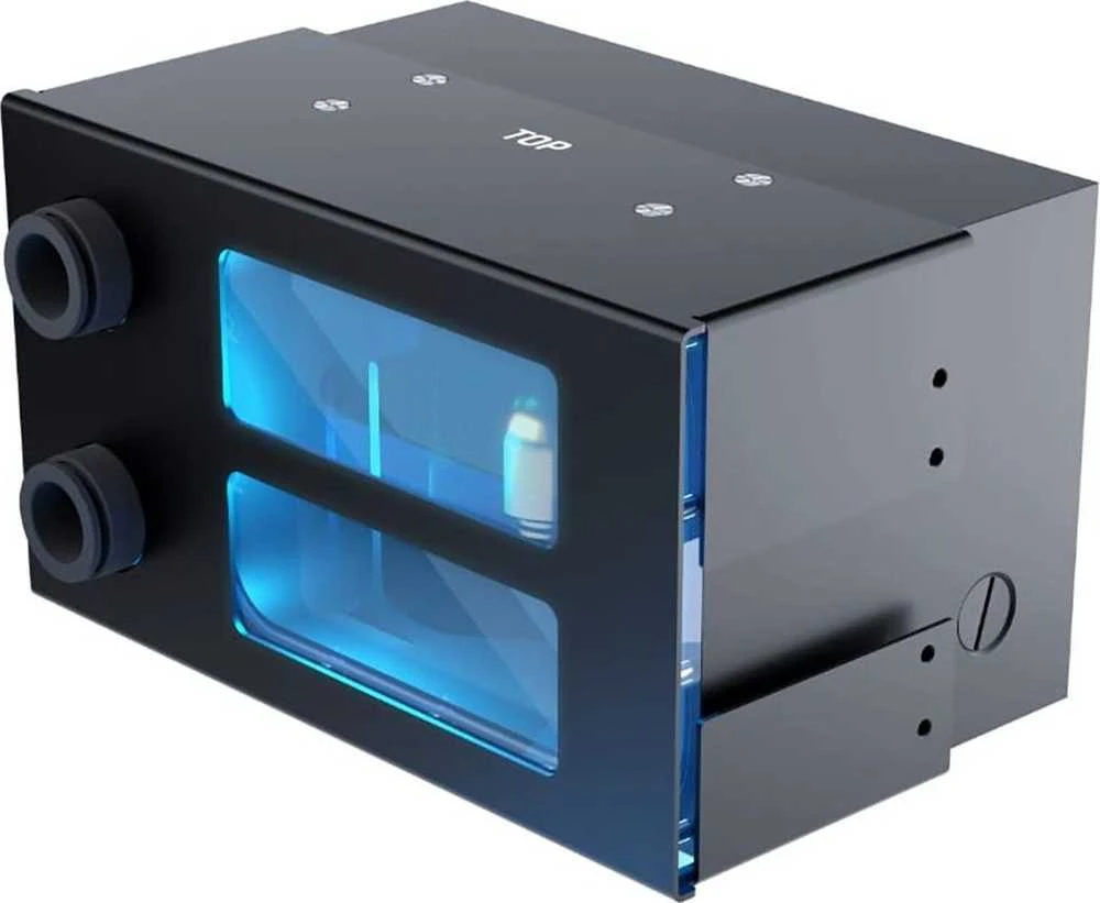 Alphacool ES 2U išsiplėtimo bakas D5 su srauto / temperatūros jutikliu