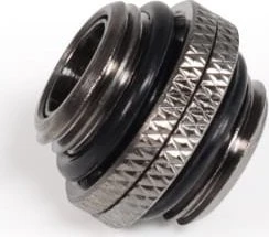 „Alphacool ES“ dvigubas adapteris, kištukas, G1/4 lizdas į G1/4 lizdą – juodas