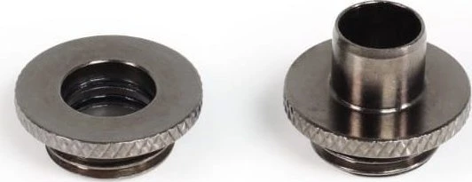 „Alphacool ES“ dvigubas adapteris, kištukas, G1/4 lizdas į G1/4 lizdą – juodas