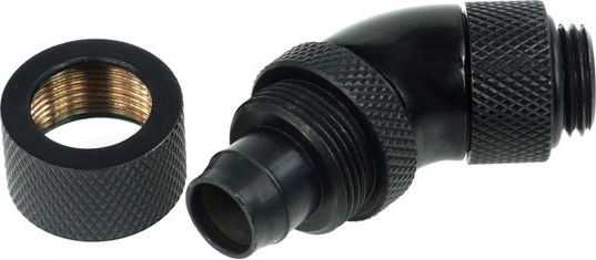 „Alphacool HF 13/10“ įsukama jungtis, 45 laipsnių pasukama, G1/4 - Juodas