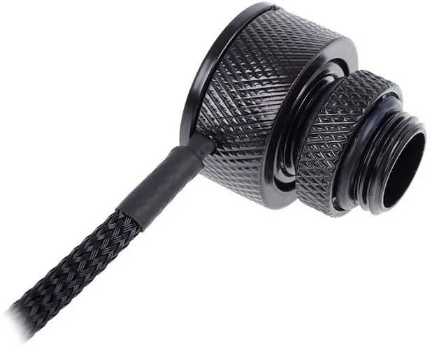 Alphacool Eiszapfen temperatūros jutiklis G1/4 IG/IG su AG adapteriu – juodas