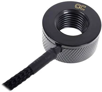 Alphacool Eiszapfen temperatūros jutiklis G1/4 IG/IG su AG adapteriu – juodas