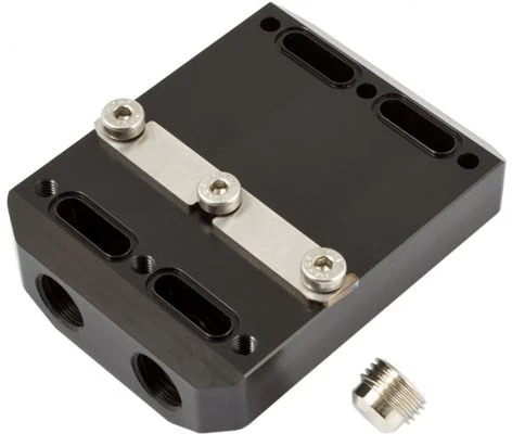 „Alphacool HT“ jungtis, tiesi, G1/4 colio vidiniu sriegiu, 16 mm išorinio skersmens kietam vamzdžiui, rievėta, juoda