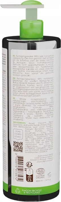 Alphanova Bebe Bio* micelinis valomasis vanduo, 400 ml