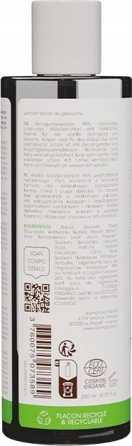 Alphanova Bebe Bio* micelinis valomasis vanduo 200 ml