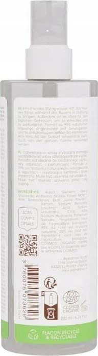 Alphanova Bebe Bio* Vaikiškas plaukų iššukavimo ir gaivinimo vanduo 200 ml