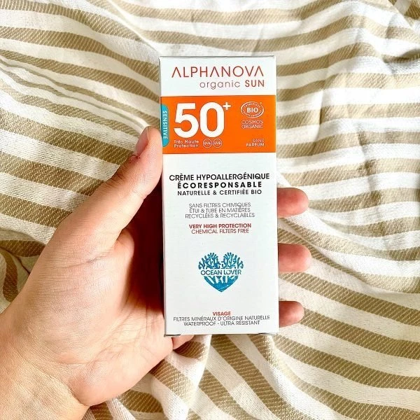 ALPHANOVA SUN Alphanova Sun, Bio apsaugos nuo saulės, hipoalerginis, atsparus vandeniui, SPF50 filtras, 50g