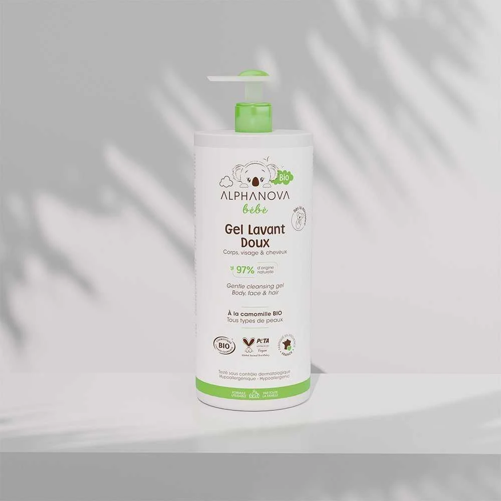 Alphanova švelnus valomasis gelis kūdikiams 2 viename Bebe Bio* 1000 ml