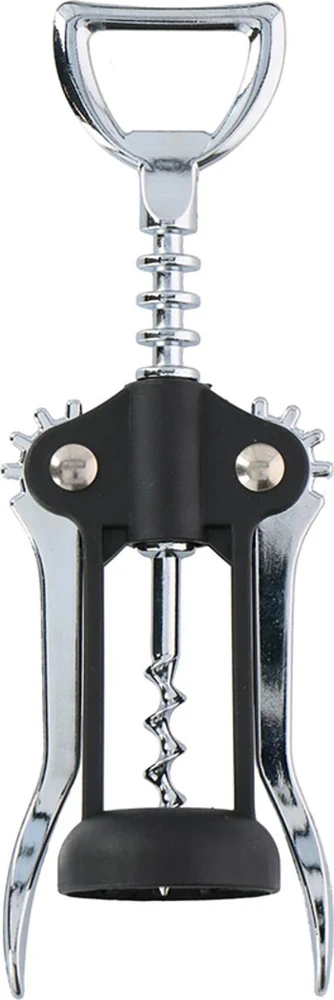 Alpina - Corkscrew / stainless steel wine opener 17 cm (juodas / sidabrinis)