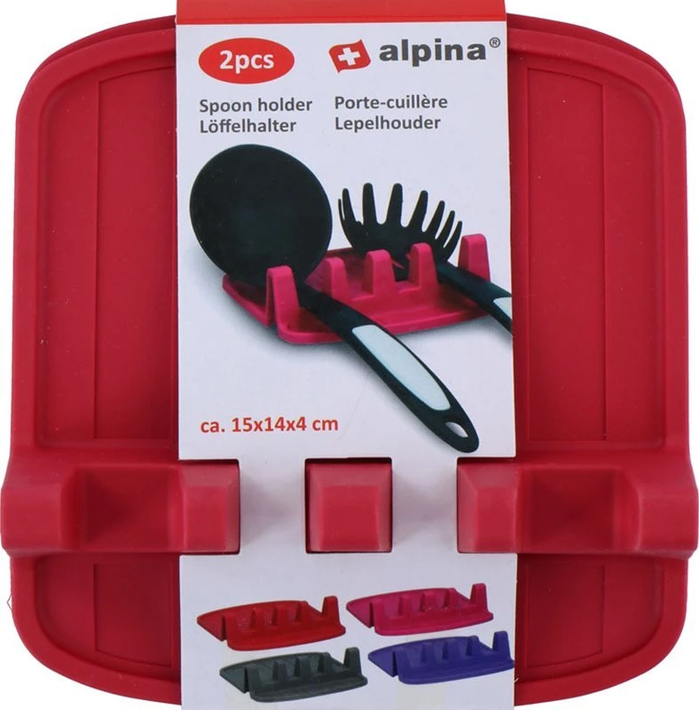 Alpina - Spoon holder / kitchen utensil holder 2 psc (red)