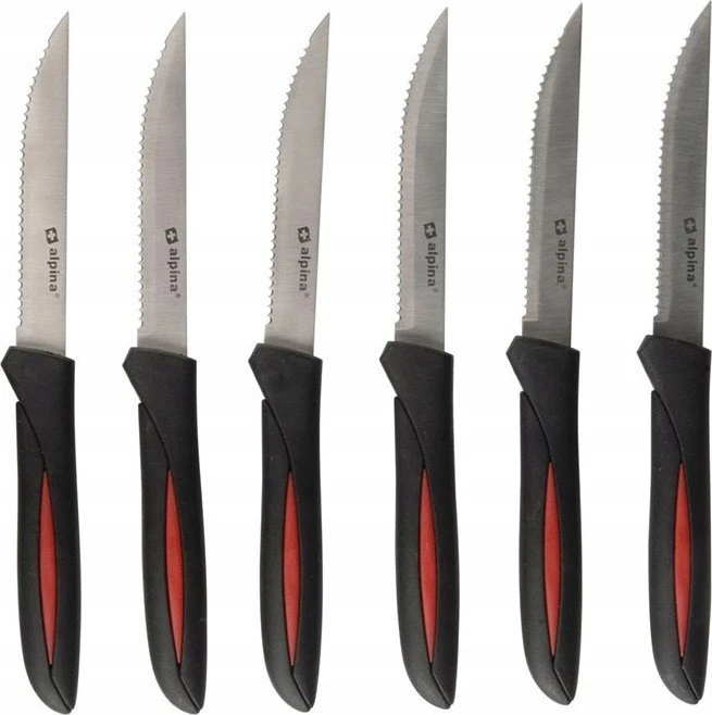 Alpina - INOX stainless steel steak peilis set 23 cm 6 pcs. (juodas)