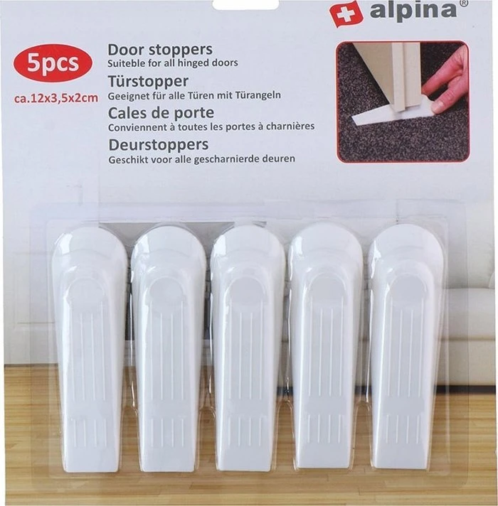 Alpina Durų stoperis 5 vnt. Baltas