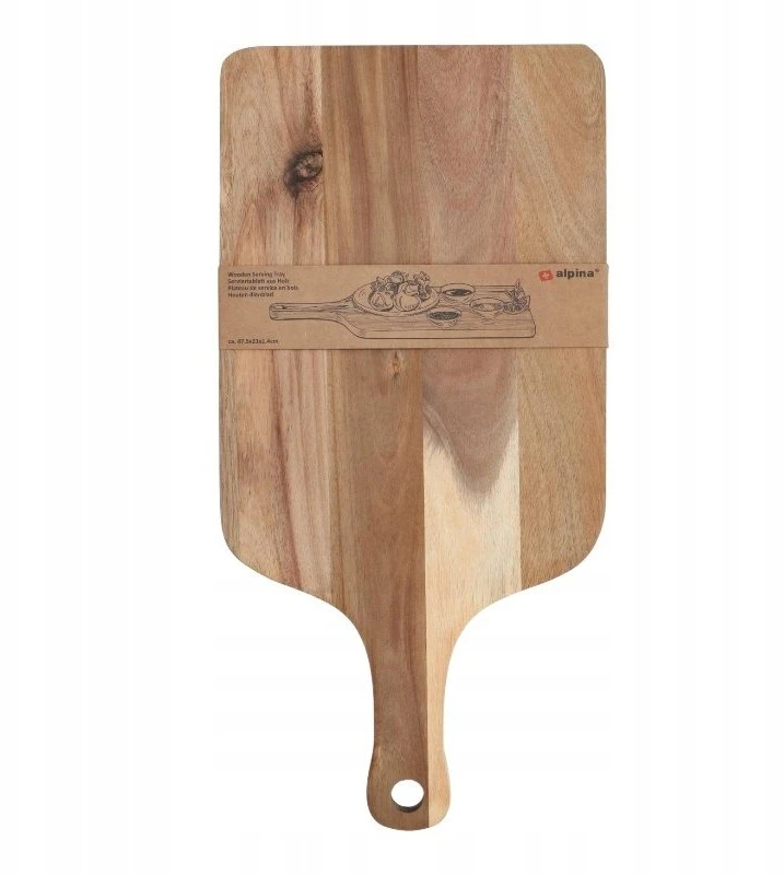 Alpina - Akacijos medienos serviravimo lenta su rankena 47,5x23 cm