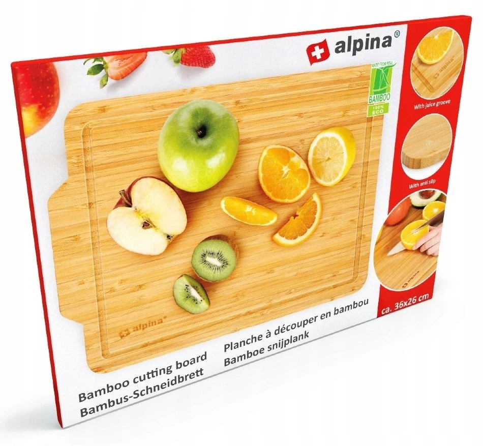 Alpina - bambuko medienos pjaustymo lentelė 36x26 cm