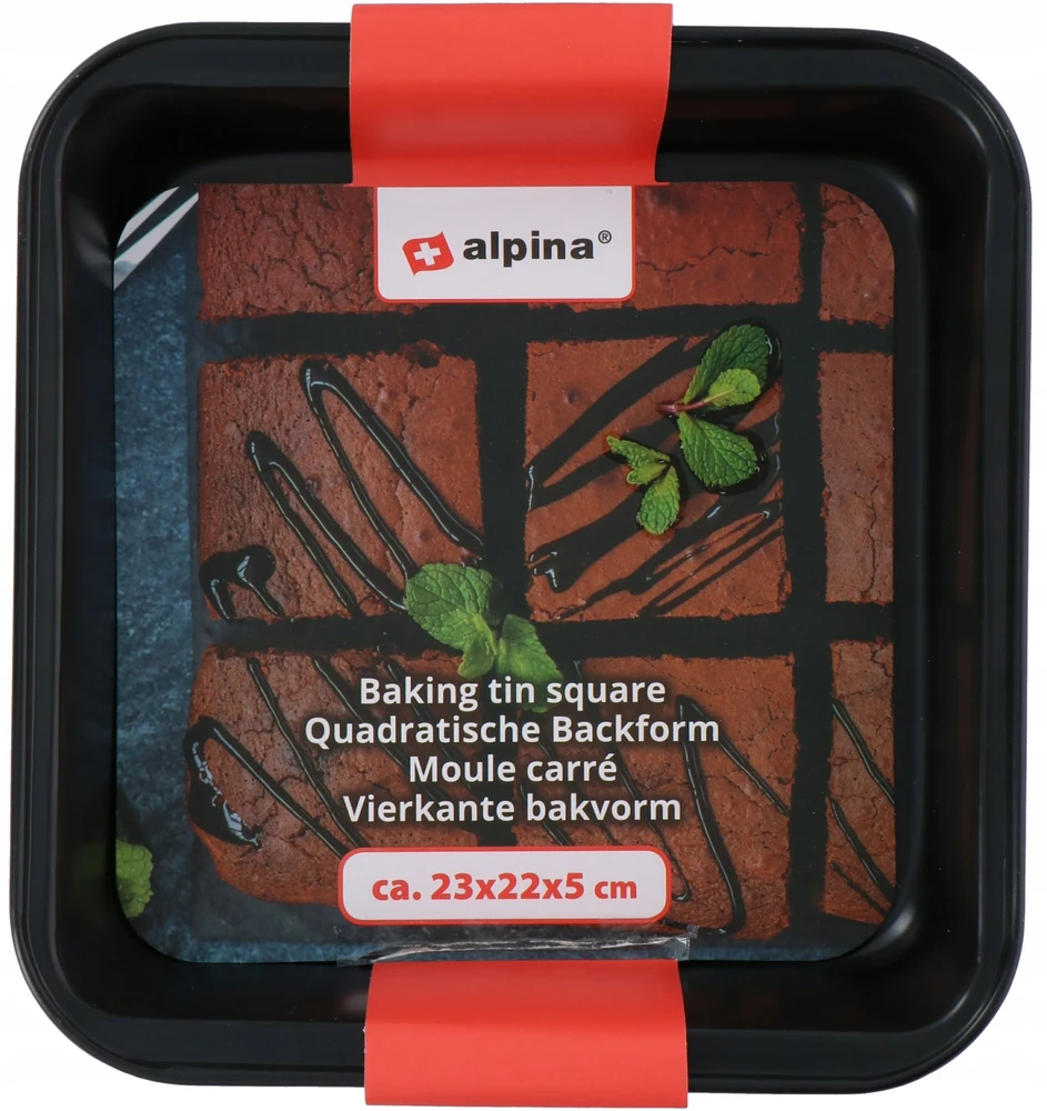 Alpina - Square baking tin with non-stick coating 23x22x5 cm