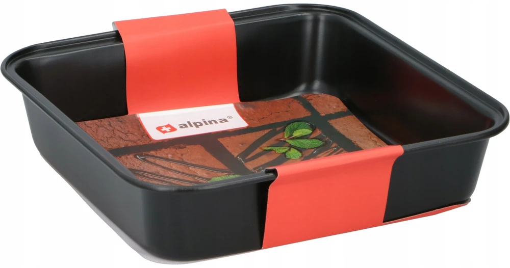 Alpina - Square baking tin with non-stick coating 23x22x5 cm