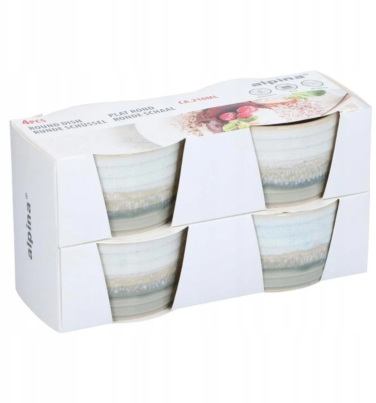 Alpina - Keraminės kepimo formos 10,2x6 cm (4 vnt.)
