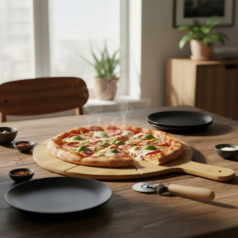 Alpina - Pizza serving set, 34 cm board + peilis