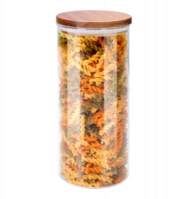 Alpina - Glass Jar/Storage Container with Lid 1250 ml 9.5 x 21 cm