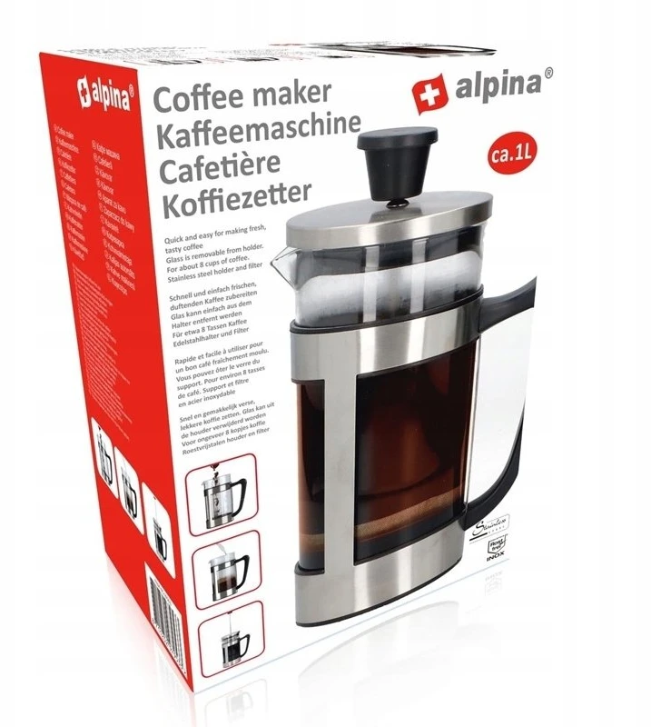 Alpina - French Press 1L 10x23 cm