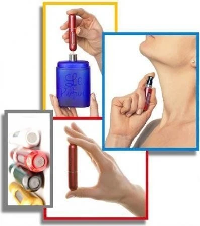 Ag352A Kelioninis kvepalų purkštuvas 5 ml, juodas