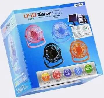 Stalinis ventiliatorius USB AK35C, juodas