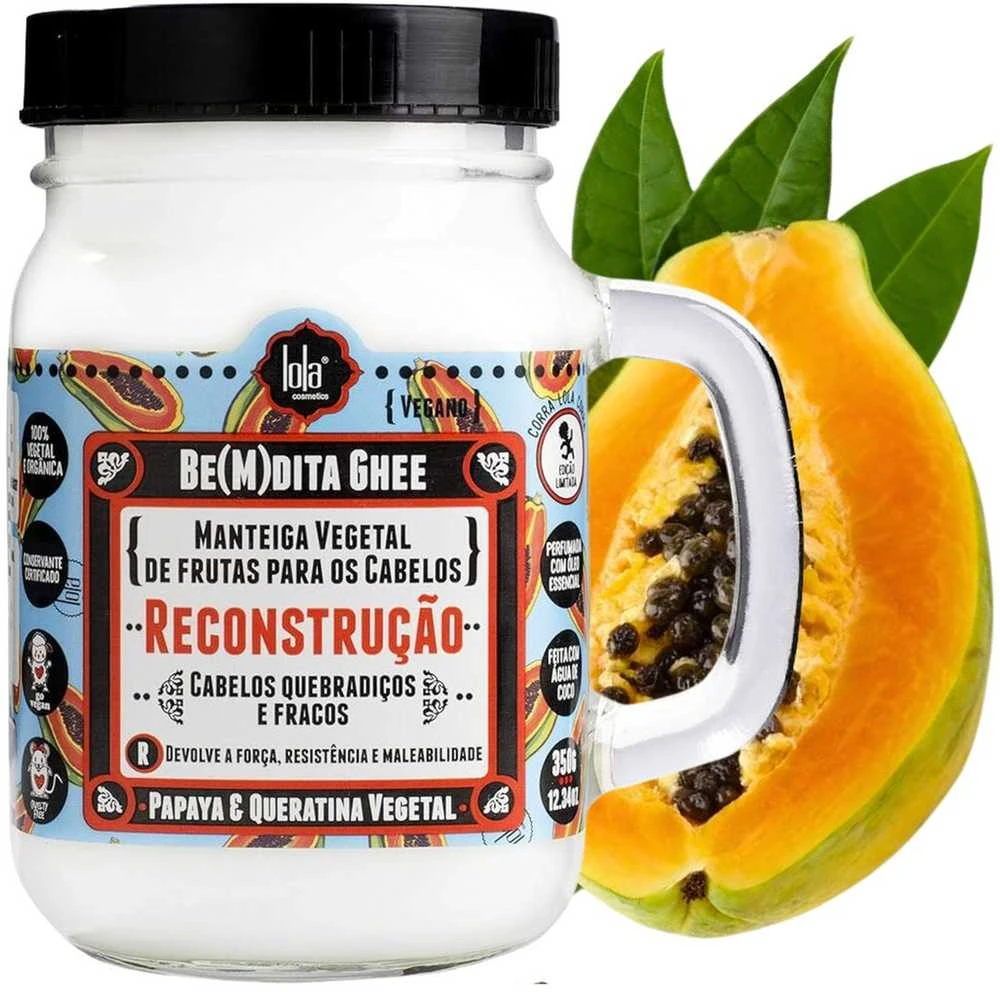 love Lola Cosmetics Be(m)dita Ghee Papaya y Keratina Vegetal, 350 g