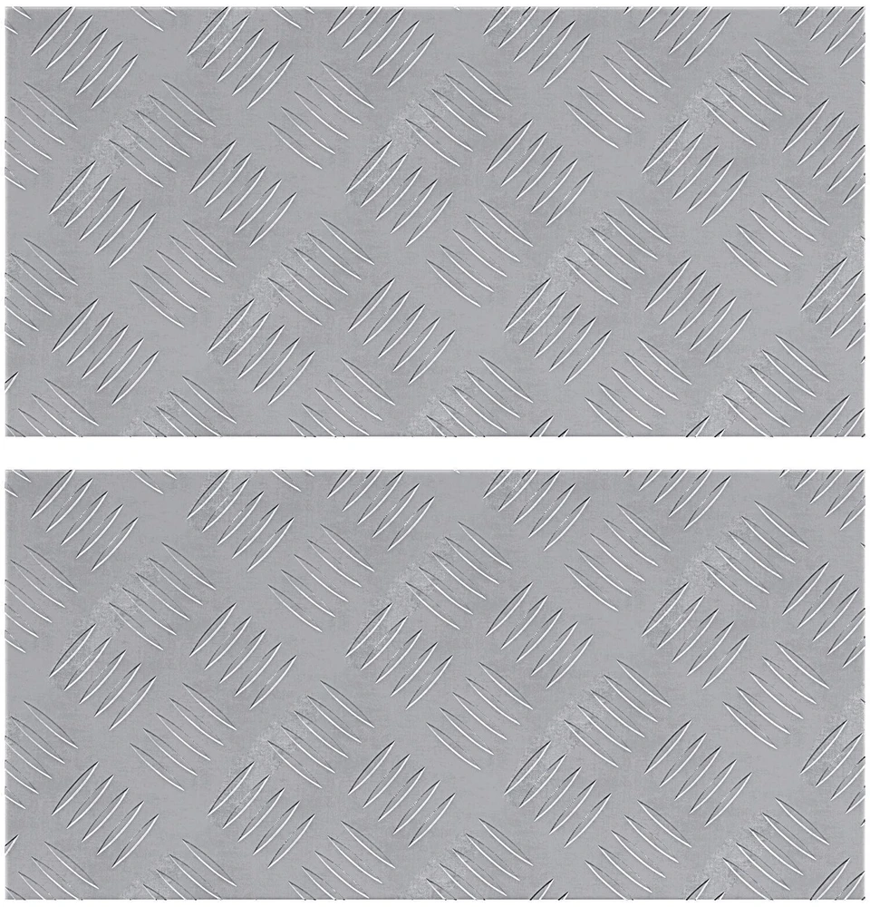 Laiptų danga 2 vnt. 50 x 25 cm Sidabro Aliuminis Stačiakampio