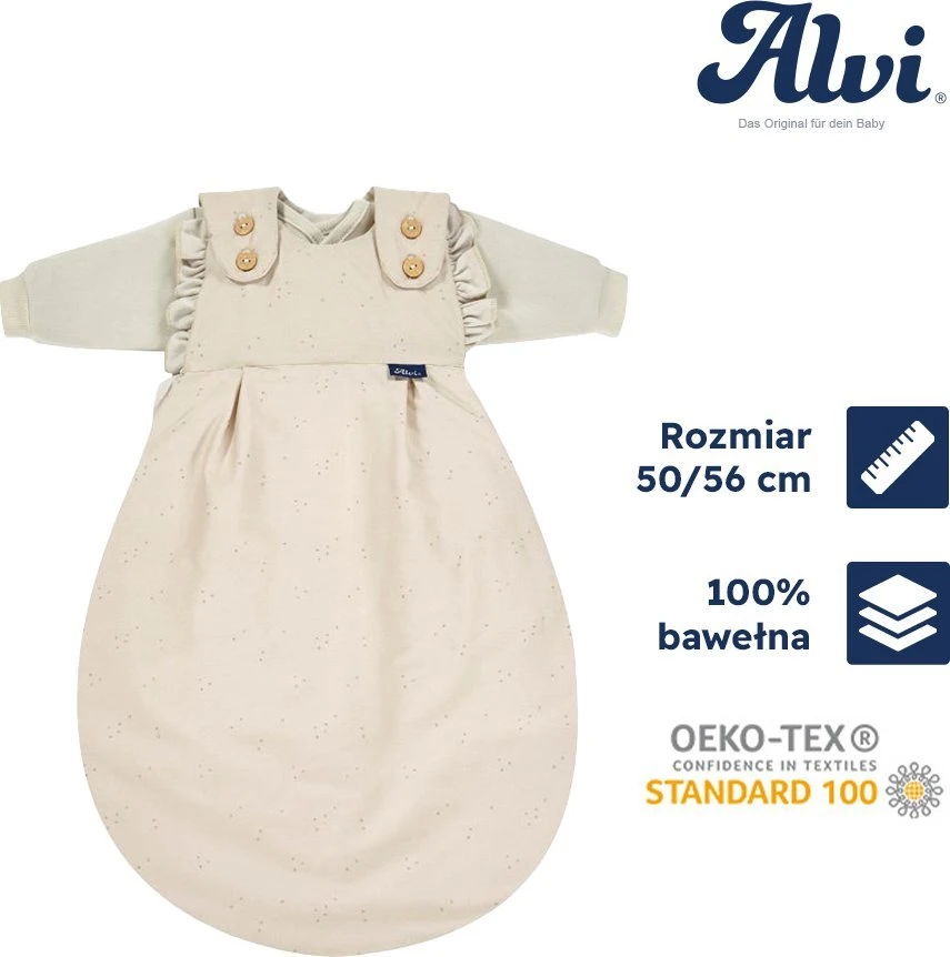 Alvi Baby-Mäxchen trijų dalių miegmaišis Ruffle 50/56