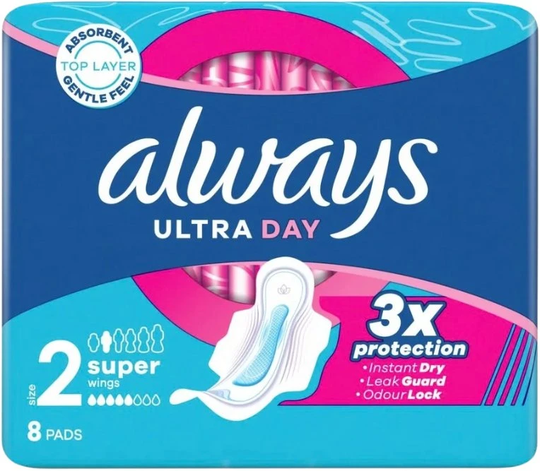 Always Ultra Podpaski su sparneliais Super Day