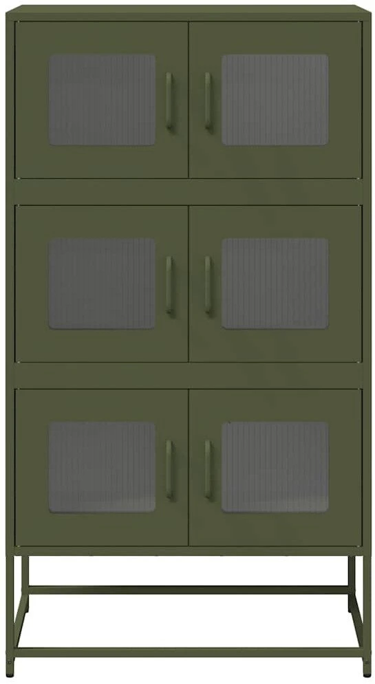 Highboard Olive Žalias 68x39x123 cm Plienas
