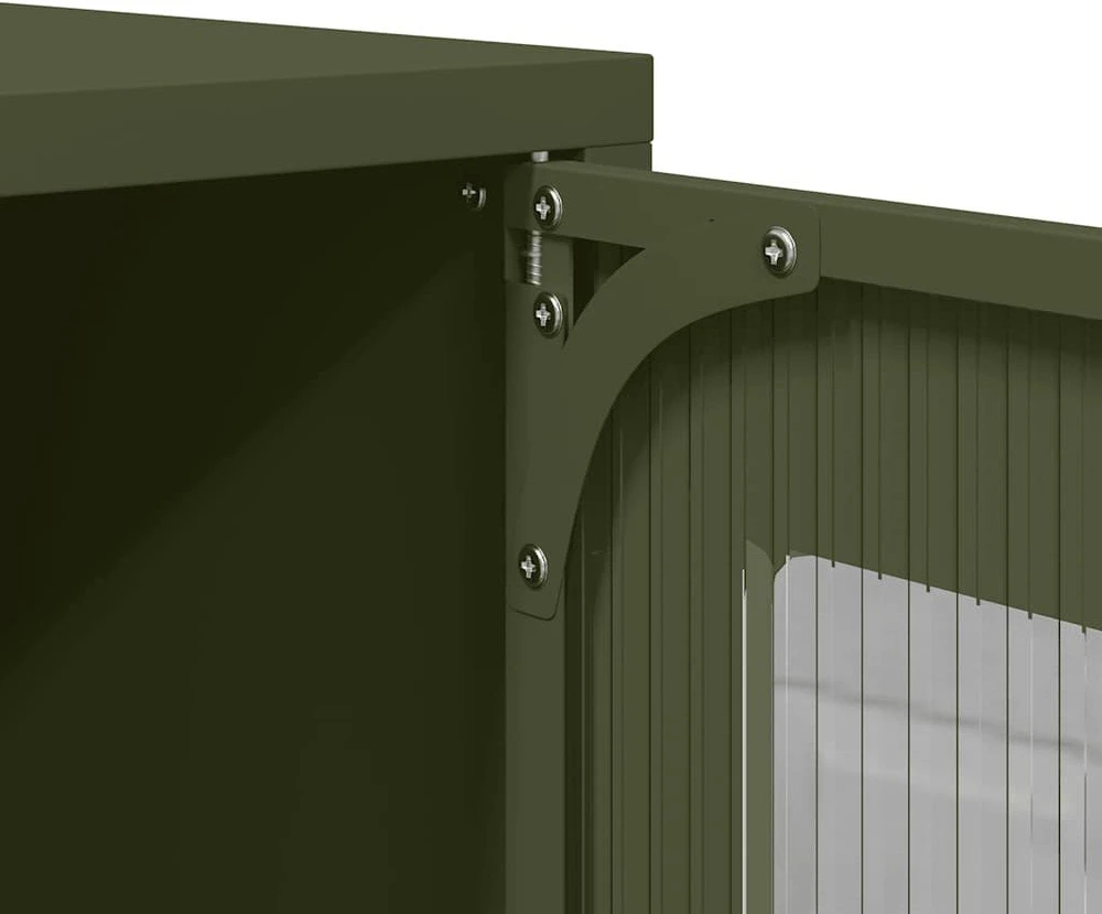 Highboard Olive Žalias 68x39x123 cm Plienas