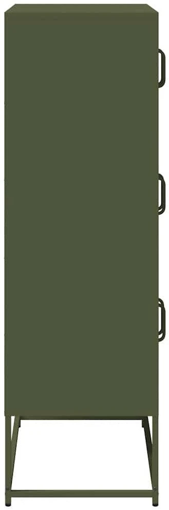 Highboard Olive Žalias 68x39x123 cm Plienas