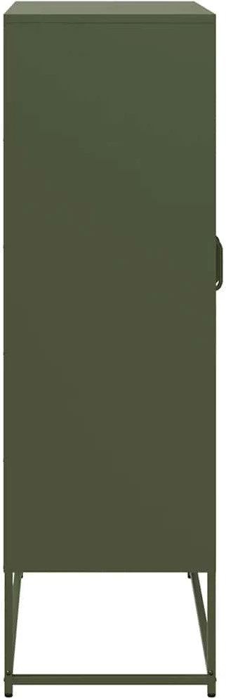 Highboard Olive Žalias 68x39x123 cm Plienas