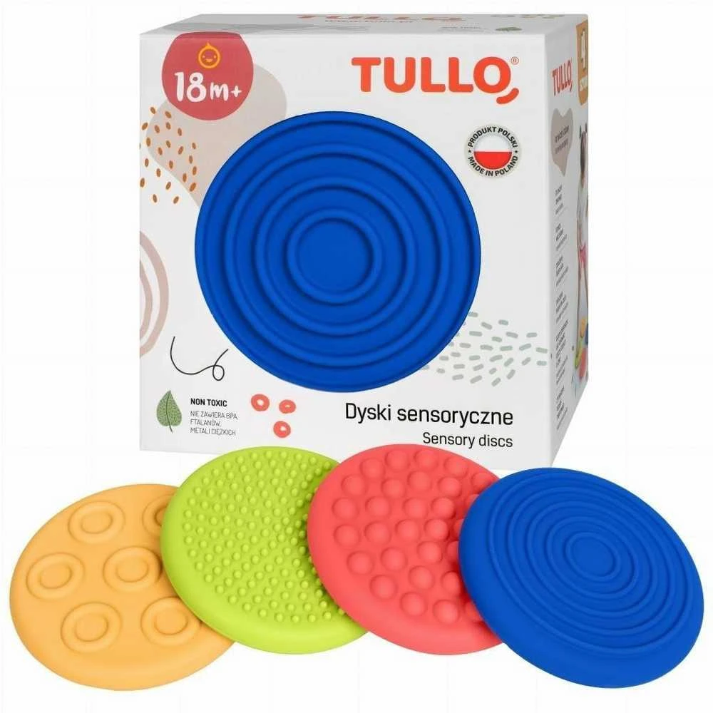 AM Tullo TULLO 615 Sensoriniai diskai įvairių tekstūrų - 4 vnt.