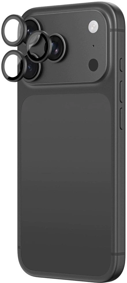 AmazingThing Radix Vision Lens fotoaparato objektyvo apsauga, skirta iPhone 18 Pro / 18 Pro Max – Juodas