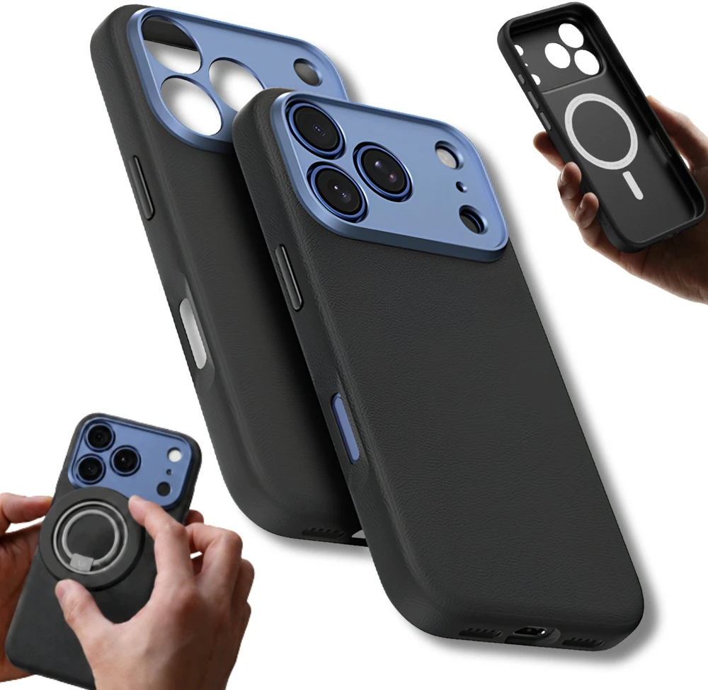 AmazingThing Glamour AllSkin iPhone 18 Pro dėklas su fotoaparato dangteliu, suderinamas su MagSafe – mėlyna