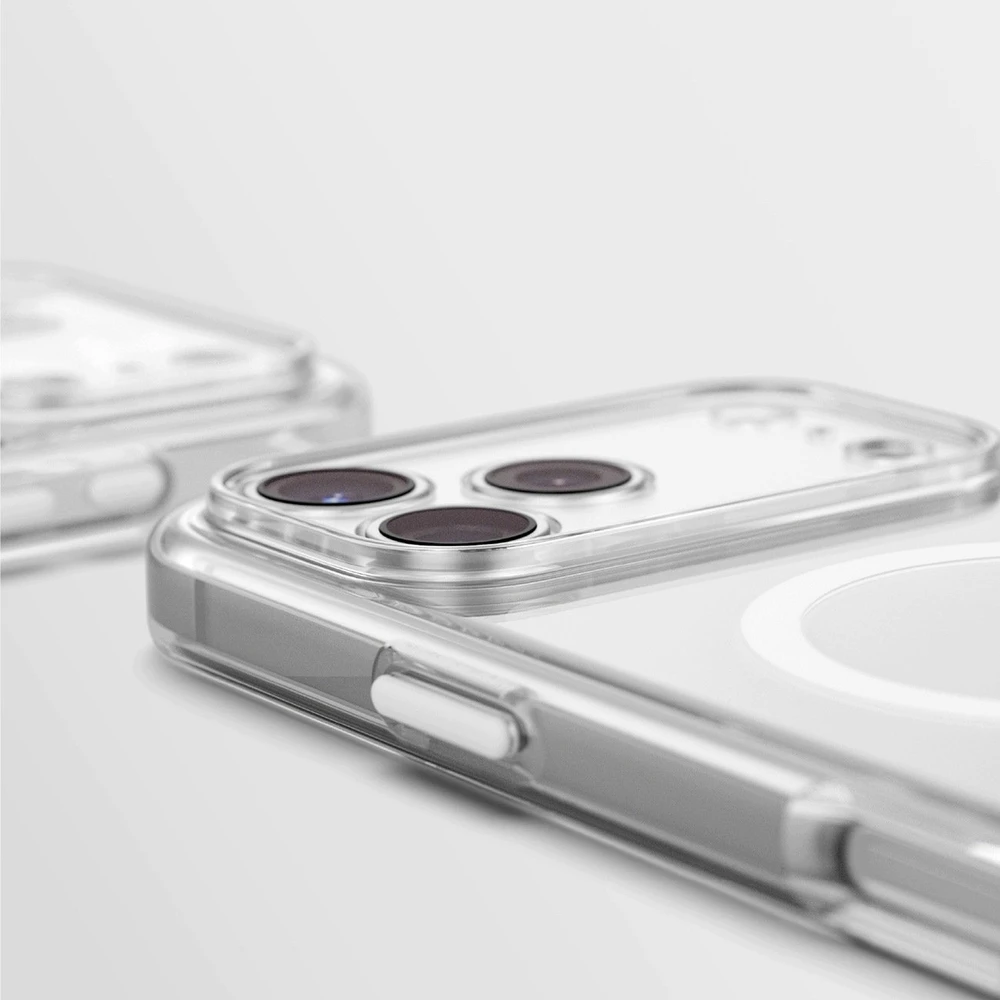 Objektyvas AmazingThing Minimal Mag objektyvo dėklas iPhone 18 Pro su fotoaparato dangteliu ir pakabos laikikliu, suderinamas su MagSafe – permatomas