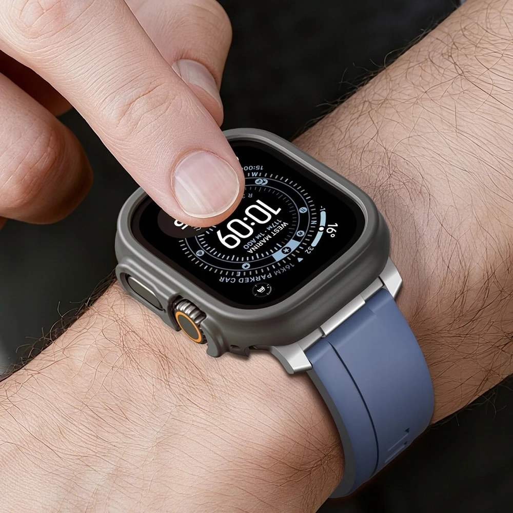 AmazingThing Minimal Protective dėklas skirtas Apple Watch UItra 3 49mm – Juodas