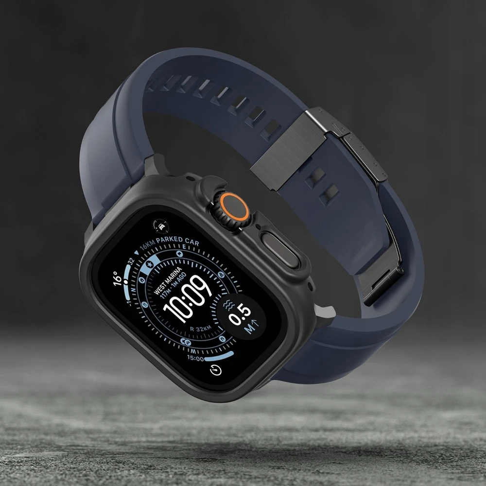 AmazingThing Minimal Protective dėklas skirtas Apple Watch UItra 3 49mm – Juodas