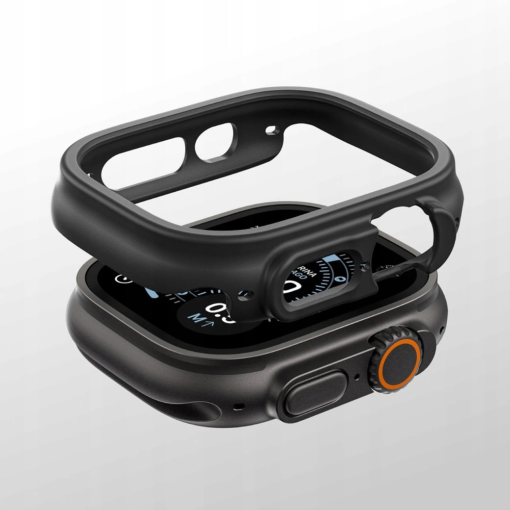 AmazingThing Minimal Protective dėklas skirtas Apple Watch UItra 3 49mm – Juodas