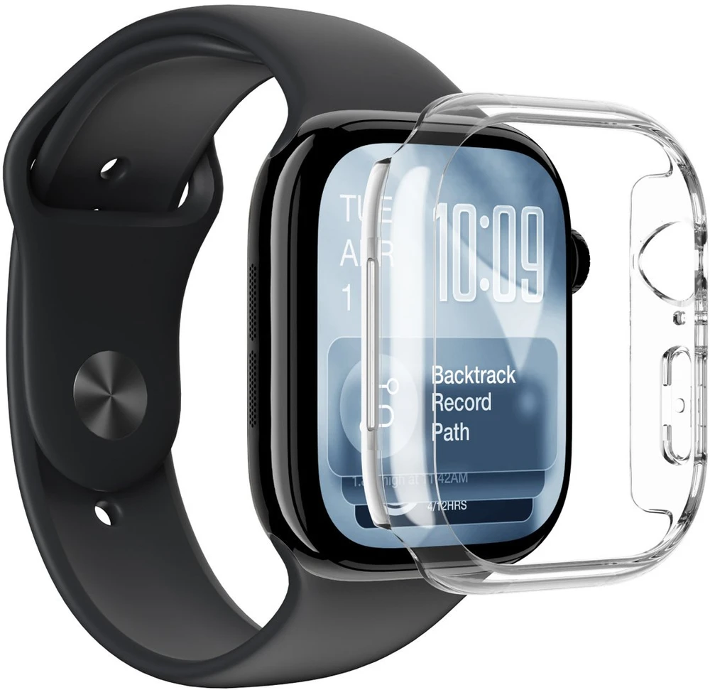 „AmazingThing Minimal“ apsauginis dėklas skirtas „Apple Watch Series 11 42mm“ – skaidrus