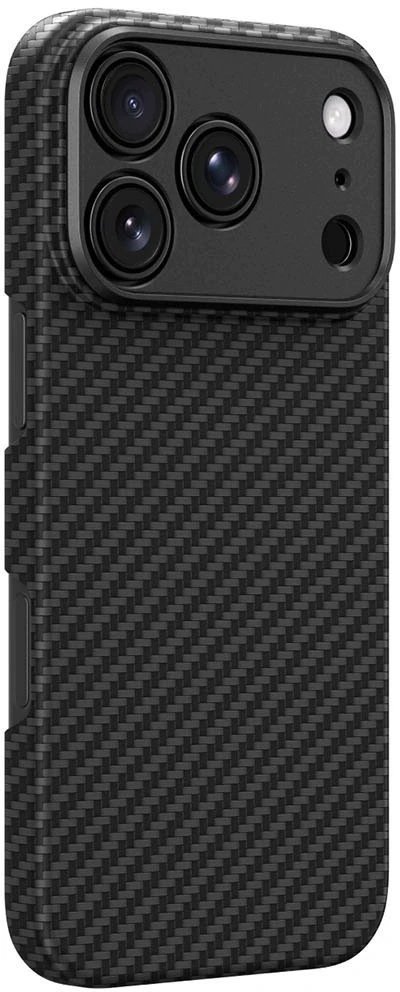 Dėklas AmazingThing Titan Max Lens Case for iPhone 18 Pro Max in Aramid Fiber with Camera Cover, Compatible with MagSafe - Juodas