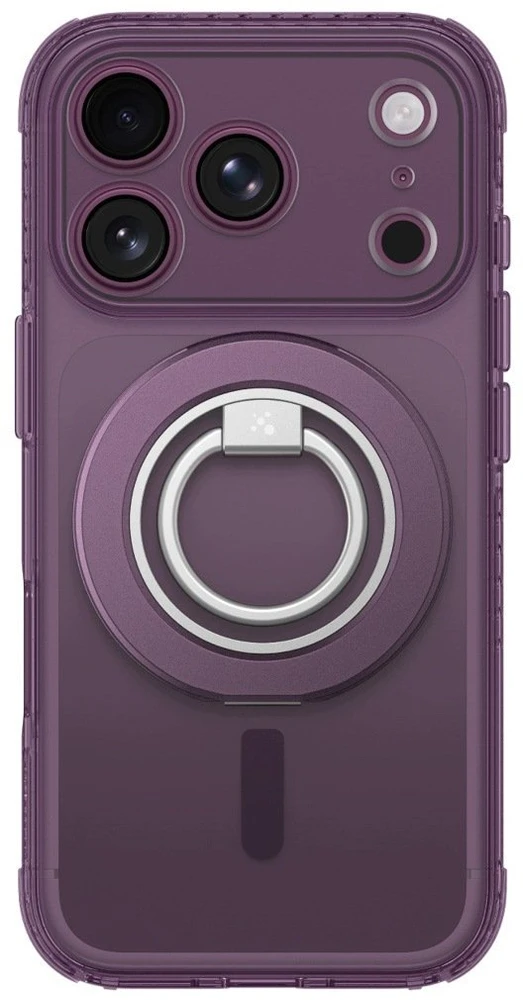 AmazingThing Titan Pro objektyvo žiedo rinkinio dėklas iPhone 18 Pro Max su fotoaparato dangteliu ir magnetiniu žiedu, suderinamas su MagSafe – Violetinė