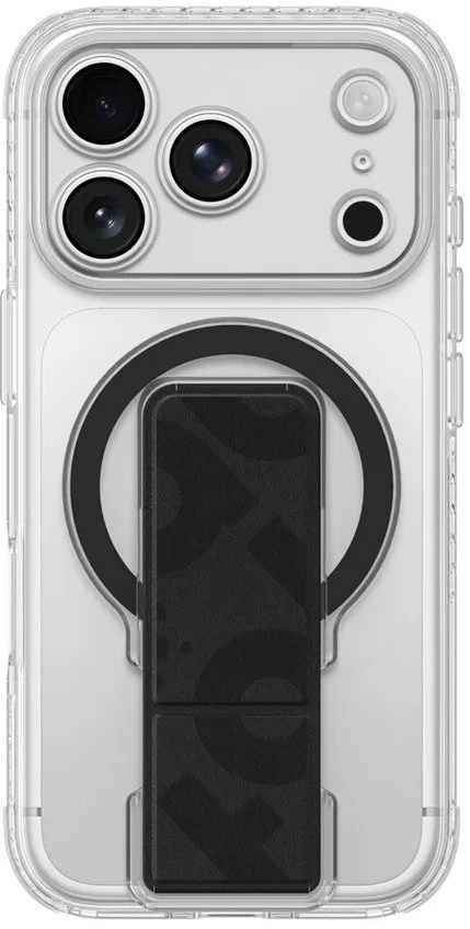 Dėklas AmazingThing Titan Pro Lens Stand Set for iPhone 18 Pro with Magnetic Holder and Stand, Compatible with MagSafe - Transparent