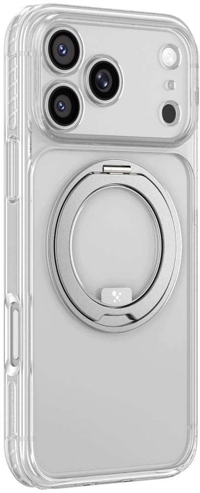 Objektyvas AmazingThing Titan Pro besisukantis objektyvo dangtelis iPhone 18 Pro su sukamuoju žiedu ir virvelės laikikliu, suderinamas su MagSafe – permatomas
