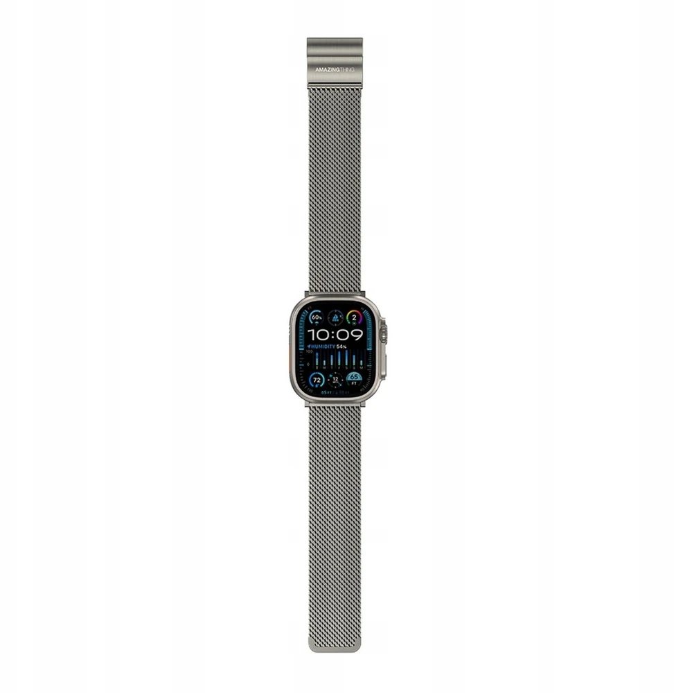 „AmazingThing“ titano aukščiausios kokybės metalinis dirželis, skirtas „Apple Watch“ 38/40/41/42/44/45/46/49 mm – sidabrinis