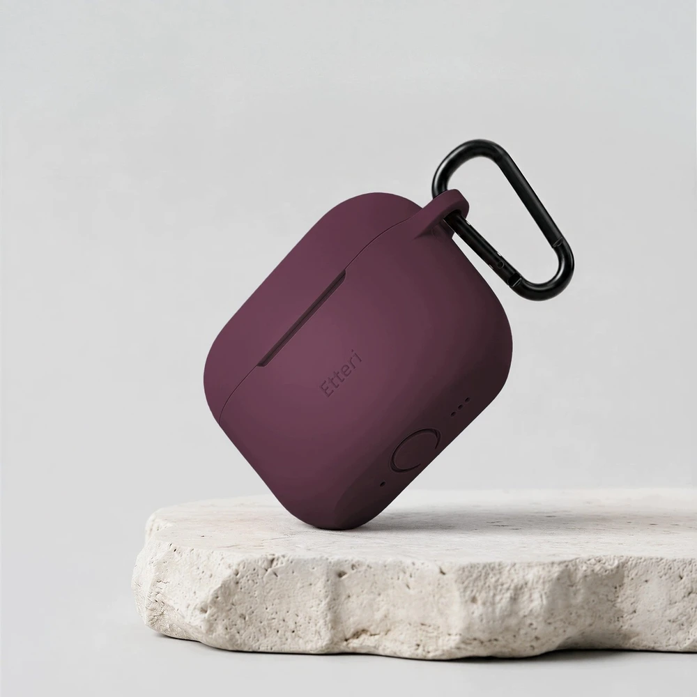 Etteri silikoninis dėklas AirPods Pro 3 tamsios vyšninės spalvos